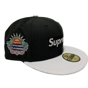 Supreme 2- Tone Spring Training Box Logo New Era Black Size 7 5/8 (SS22H47)
